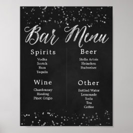 Chalkboard Bröllop Pub Menu Poster