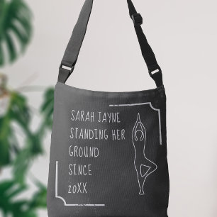 Chalkboard Bröllop Yoga Retreat Crossbody Bag Axelväska
