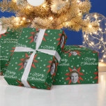 Chalkboard Buddy, Elf | Starburst Mönster Presentpapper<br><div class="desc">Mönster har Buddy och Elf på en kalkbrädesbakgrund med röda stjärnor och guld. Anpassa denna julomslutning papper med en anpassningsbar hälsning och ditt namn!</div>