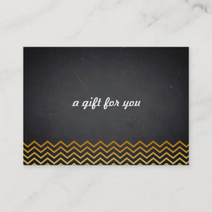 Chalkboard Chevron Salon and Spa Gift Certificate Rabattkort