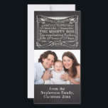 Chalkboard Christian Jul Julkort<br><div class="desc">Ett bild, med coola som tavla och kriteffekt och en underbar julbibelpassning. Anpassa den här julbibeln Verse-posten med lösenskript från Isaiah 9:6... För oss ges en son: och hans namn skall kallas Wonderful, Counselor, MIGHTY GOD, The eviende Far, Prince of Peace. ~Isaiah 9:6 Mörk grått och svart krita med vit...</div>