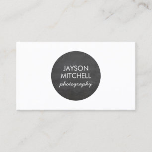 Chalkboard Circle Logotyp for Photographers, Artis Visitkort