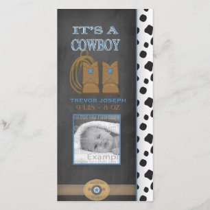 Chalkboard Cowboy Baby-meddelande Meddelande