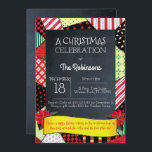 Chalkboard Crazy Quilt Julfest-inbjudan Inbjudningar<br><div class="desc">Den här inbjudan till chic av avslappnad är perfekt för alla helgdag tillfälle. Varje punkt är helt anpassade att säga precis vad du vill. Underbar för en jul Party,  Helgdag,  gift Exchange eller Helgdag Tea.</div>