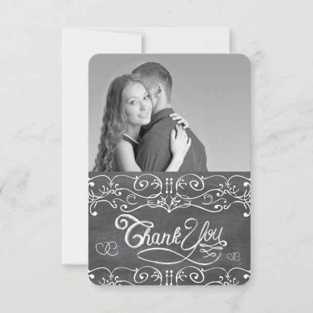 Chalkboard Cute Hearests typography-Tack Tack Kort (Framsida)