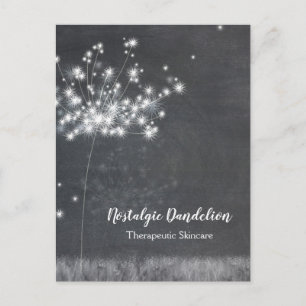 Chalkboard Dandelion Business Tack Vykort