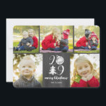 Chalkboard Doodle-julen 2019 Photo Collage Julkort<br><div class="desc">Skaffa "ohs and aahs" från familj och vänner denna julsäsong när du skickar den här unika julkortsdesignen som visar 5 foton och har en krita med en bakgrund med viskartad typografi och doodleikoner som utgör texten "2019"! Kontakta oss om du vill att den här designen ska ändras för det specifika...</div>