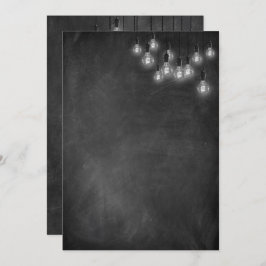 Chalkboard Edison Ljus Modern Inbjudningar
