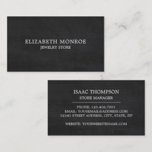Chalkboard Effect, Jeweler Visitkort