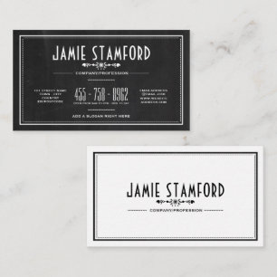 Chalkboard Effect, Vintage Stil Visitkort