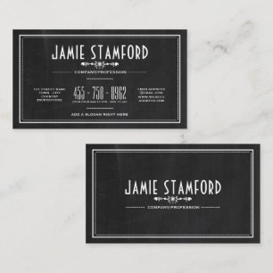 Chalkboard Effect, Vintage Stil Visitkort