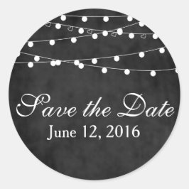 Chalkboard Fairy Ljus & Hearts Sticker Runt Klistermärke