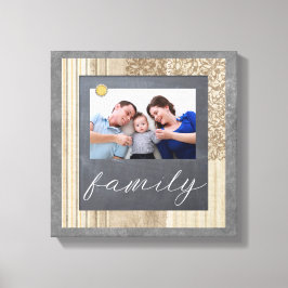 Chalkboard Family Photo Canvas