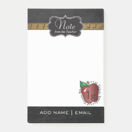 Chalkboard First Klass Teacher | DIY Text Post-it Block