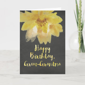 Chalkboard Flower Underbar Grandma Birthday Card Helgkort