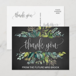 Chalkboard Foliage Tack Vykort