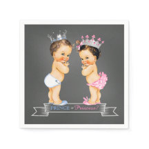 Chalkboard Gender Reveal Brunette Prince Princess