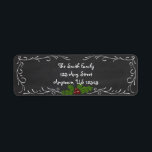 Chalkboard Glad helg Returadress Etikett<br><div class="desc">En snabb och roligt-chalkboard-design som säkert är en bra idé för alla som får den här trendinställningsadressetiketten på dina helgdag! Personlig med adress! Se till att ta hela samordningssamlingen för att slutföra ditt helgdag-meddelande den här säsongen!</div>