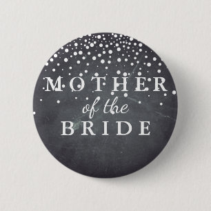 Chalkboard Glitter Budens mamma Bröllop Knapp