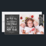 Chalkboard God jul, Gott nytt år Card Julkort<br><div class="desc">Chalkboard God jul,  Gott nytt år-fotokort: Använda det här söta och beundransvärda helgdag för att skicka till dina vänner och familj under julhelgen! Använda uppmaningen att anpassa produkten. Om du vill ändra grafiken kontaktar du mig genom min butik.  Antique Chandelier</div>