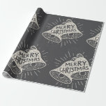 Chalkboard god jul Klockor Presentpapper<br><div class="desc">Bandkort i god jul Klockor,  utseendet Wrapping Papper</div>