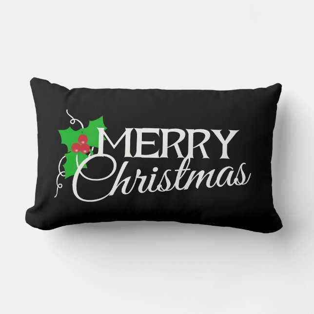 Chalkboard God jul Pillow Lumbarkudde (Framsida)