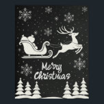 Chalkboard God jul Poster med Reindeer<br><div class="desc">Fira julhelgen med den här charmerande kritan-stil God jul poster. Den här vintage-inspirerade designen har en strålande känsla i vilket rum som helst. Snöflingor och Julgranar lägger till perfekt för helgdag, kontor, klassrum eller presenting på vintern. Bakgrunden till den svarta ritytan ger en slående kontrast till de vita bilderna. ge...</div>
