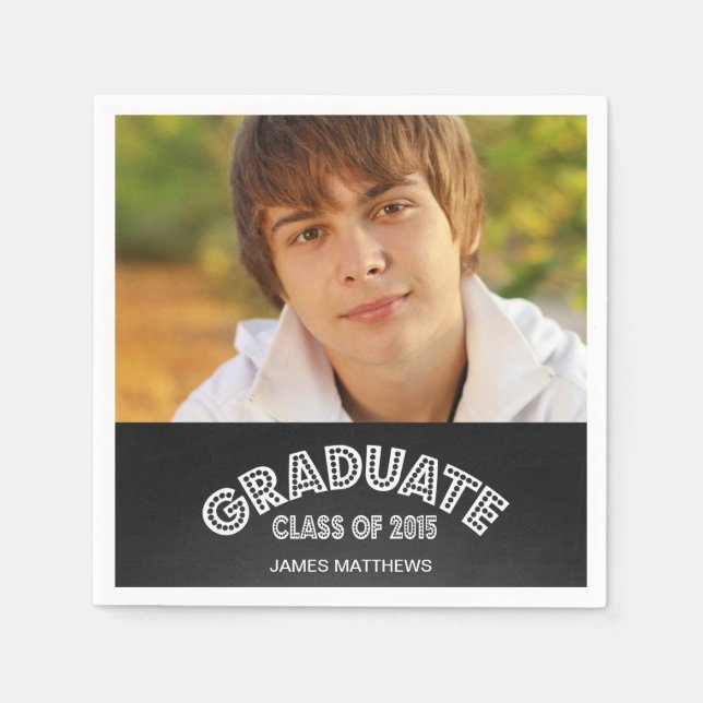 CHALKBOARD GRAD | PAPPRA studentfester Pappersservett (Framsidan)