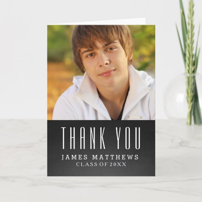 CHALKBOARD GRAD | STUDENTEN TAANK DIG CARD TACK KORT (Framsida)