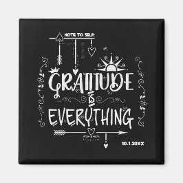 Chalkboard Gratitude är All Note to Self Magnet