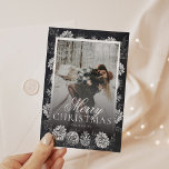 Chalkboard Greenery Photo jul Card Julkort<br><div class="desc">Chalkboard Greenery Photo jul Card</div>