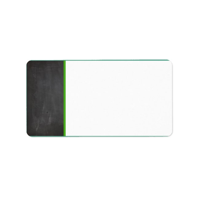 Chalkboard Grönt Bröllop e-poststämpel Adressetikett (Framsidan)