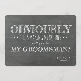 Chalkboard | GROOMSMAN | BEST MAN Funny Frieri Inbjudningar