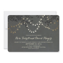 Chalkboard Guld Foil String Ljus Bröllop