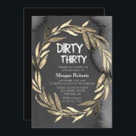 Chalkboard Guld Löv utandning 30års födelsedag Par Inbjudningar<br><div class="desc">Inbjudan till matchning av utandningspartiet från Chalkboard Guld Löv i Niche and Nest store. Bild av www.EssemCreatives.etsy.com</div>