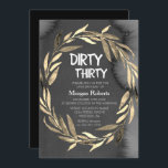 Chalkboard Guld Löv utandning 30års födelsedag Par Inbjudningar<br><div class="desc">Inbjudan till matchning av utandningspartiet från Chalkboard Guld Löv i Niche and Nest store. Bild av www.EssemCreatives.etsy.com</div>