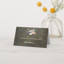 Chalkboard Guld Silver Stars Constellation Bröllop Placeringskort