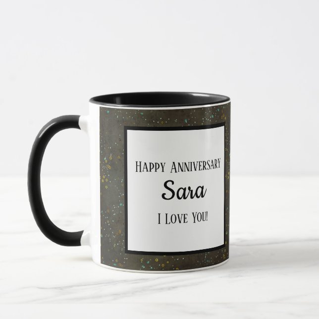 Chalkboard Guld Silver Stars Constellation Himlar Mugg (Vänster)