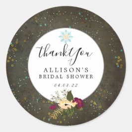 Chalkboard Guld Silver Stars DIY Möhippa Runt Klistermärke