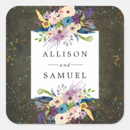 Chalkboard Guld Silver Stars Personal Favoritförse Fyrkantigt Klistermärke