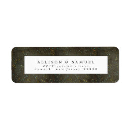 Chalkboard Guld Silver Stars Returadress Returadress Etikett