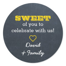 Chalkboard Guld Sweet Treat Bag Sticker