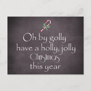 Chalkboard: Ha en holly Jolly jul Helg Vykort