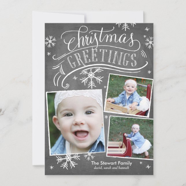 Chalkboard Hälsning Collection Inbjudningar (Framsida)