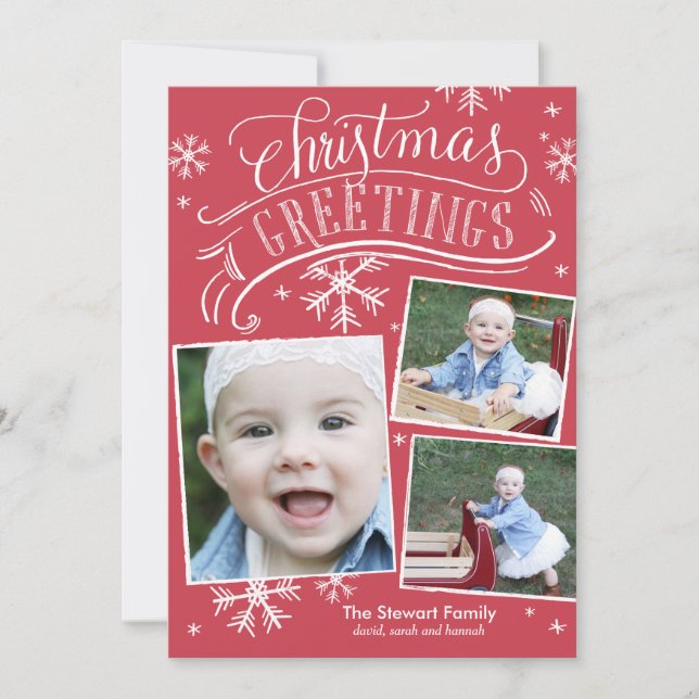 Chalkboard Hälsning Collection Inbjudningar (Framsida)