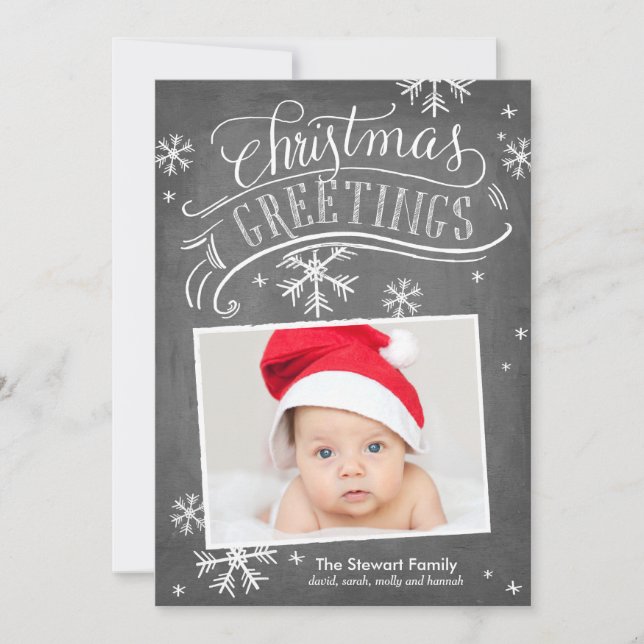 Chalkboard Hälsning Collection Inbjudningar (Framsida)