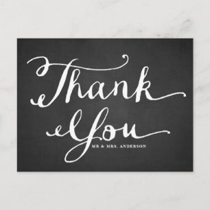 Chalkboard Hand Lettering Tack-vykort Vykort