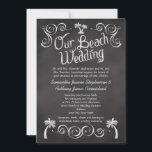 Chalkboard Handflatan Träd Beach Wedding Inbjudningar<br><div class="desc">Firar ungdom på kusten med den här brinnande handflatan träd med en skiss på en svart tavla med vitt kritutseende. Underbar för en rustisk vintage känner sig på ett strandbröllop. Design Copyright © CustomInvitesOnline.com</div>