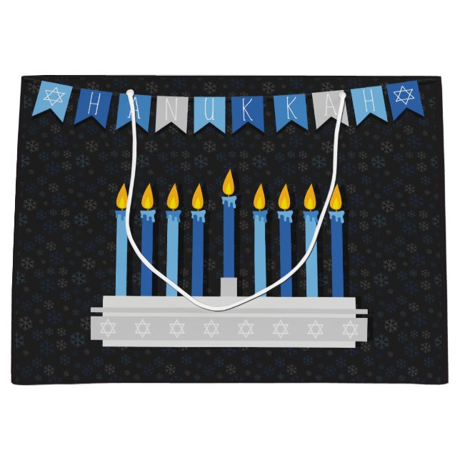 Chalkboard Hanukkah Snöflingor (Framsidan)