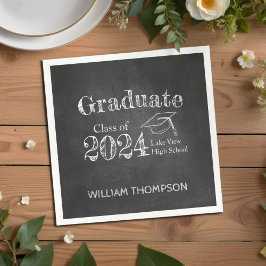 Chalkboard High School Photo Studenten Pappersservett